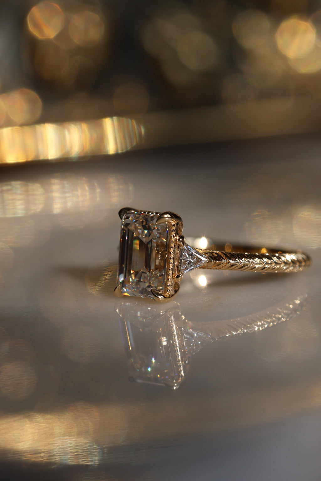 Solitaire Cathedral- 1.8 CT Cushion Lab Grown Diamond Wedding Band