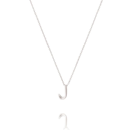 Elegant Silver Initial Pendant Necklace 12