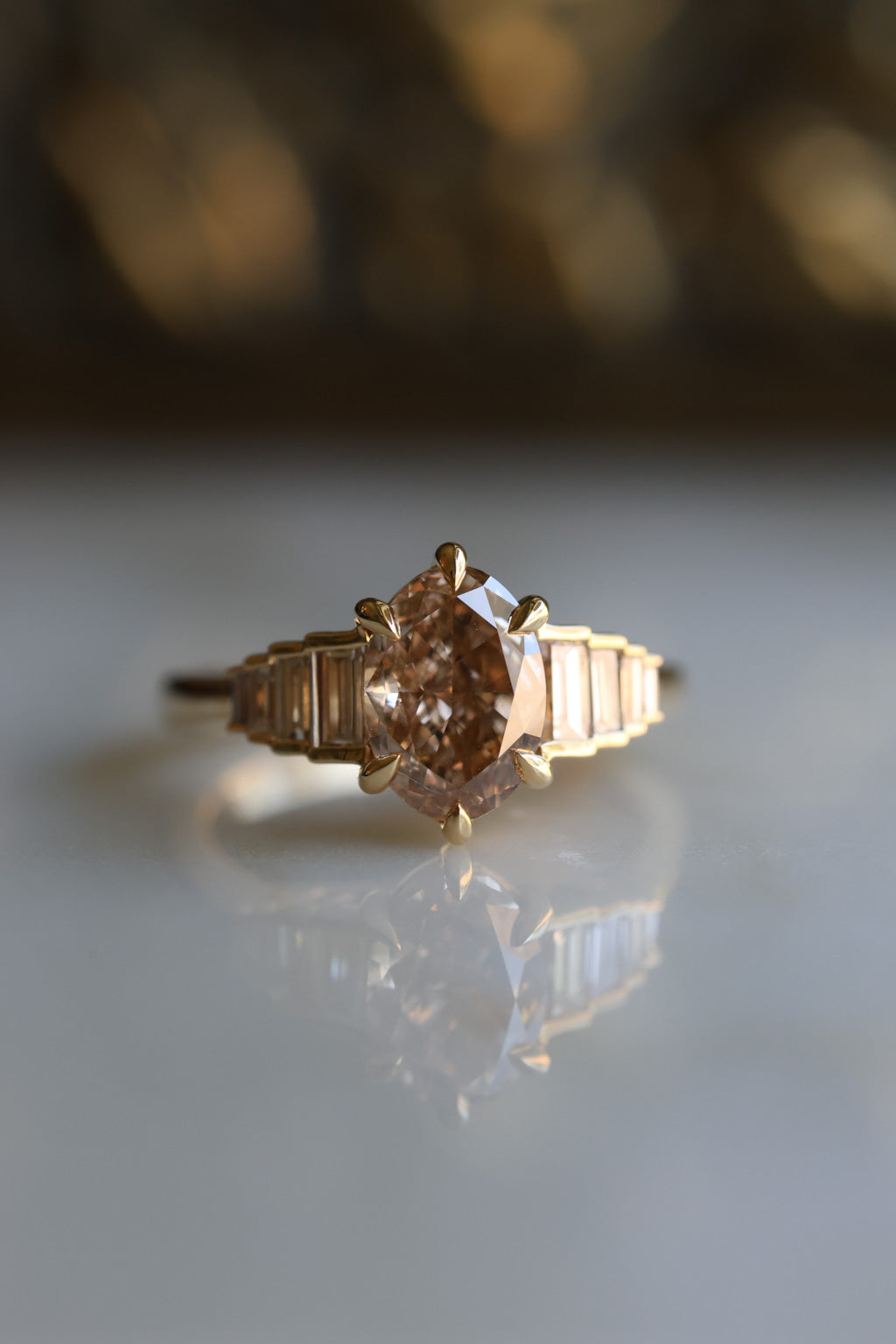 Solitaire Cathedral- 1.8 CT Cushion Lab Grown Diamond Wedding Band