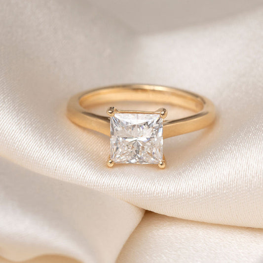 Solitaire-2.0 CT Princess Lab Grown Diamond Engagement Ring