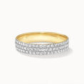 Load image into Gallery viewer, 0.43 TCW Round Lab Grown Diamond Triple Row Eternity Wedding Band
