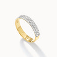 Load image into Gallery viewer, 0.43 TCW Round Lab Grown Diamond Triple Row Eternity Wedding Band
