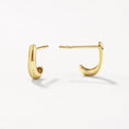 Load image into Gallery viewer, Elegant Gold J-Hoop Earrings
