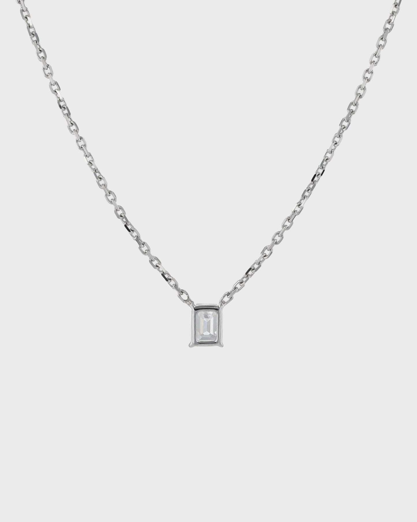 1.0 CT Emerald Lab-Grown Diamond Solitaire Necklace in Luxe Setting 2