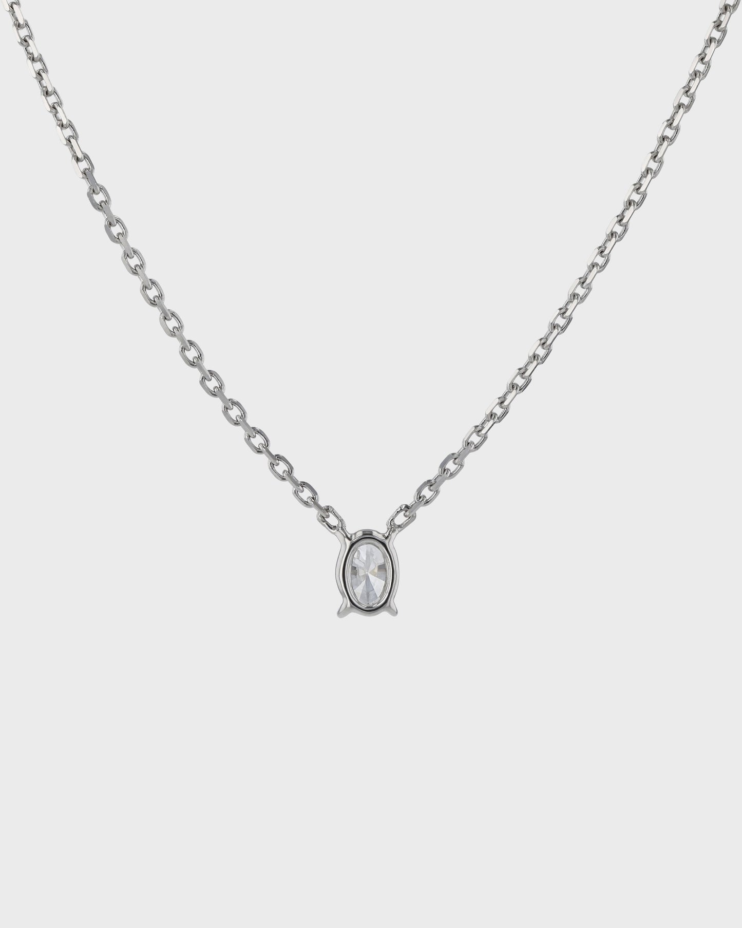 1.0 CT Oval Solitaire Lab-Grown Diamond Necklace - Timeless Elegance in Every Sparkle 2