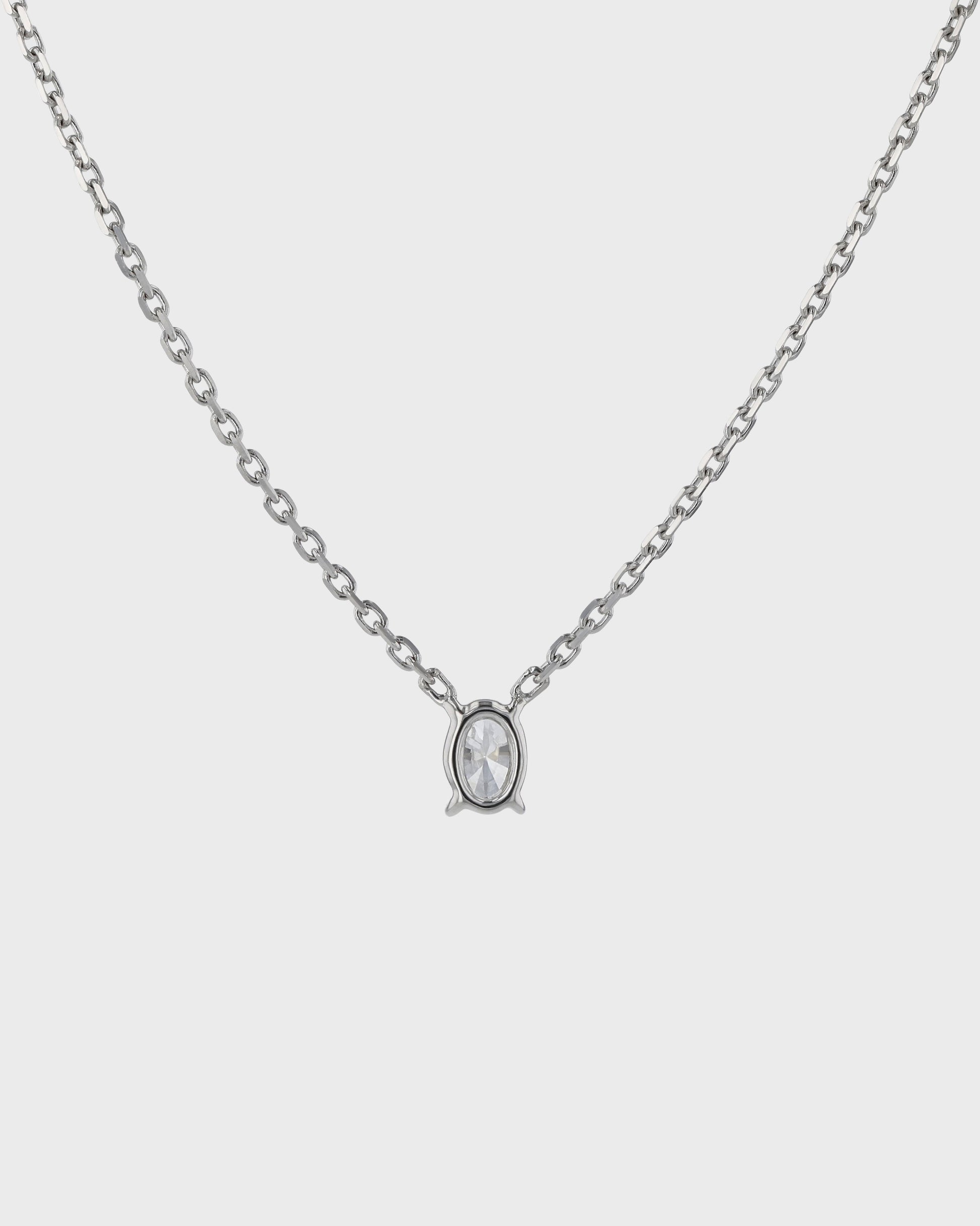 1.0 CT Oval Solitaire Lab-Grown Diamond Necklace - Timeless Elegance in Every Sparkle 2