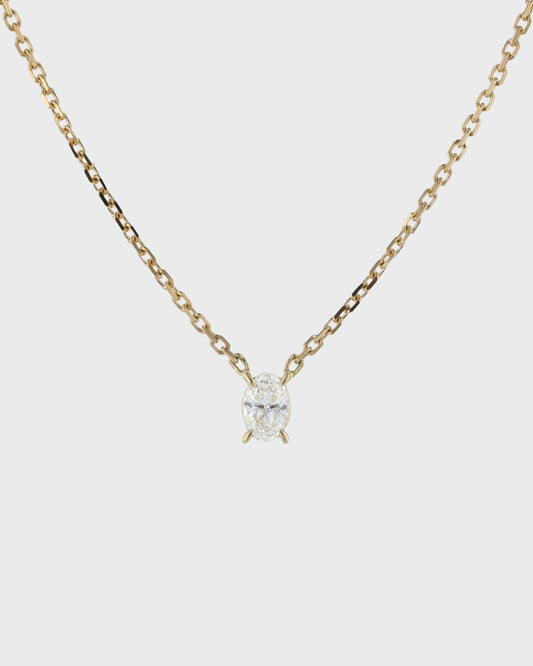 Radiant 1.0 CT Oval Lab-Grown Diamond Solitaire Necklace