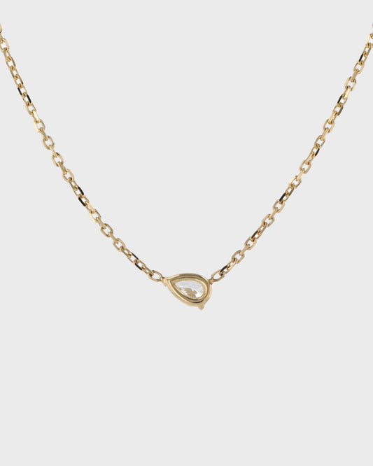 1.0 CT Pear-Cut Lab-Grown Diamond Solitaire Necklace in Gold