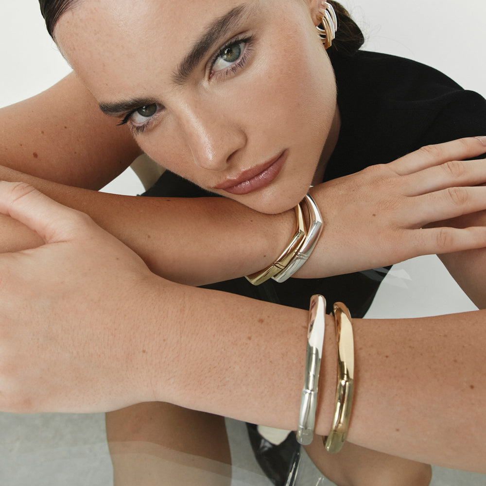 Square Edge Bangle Bracelet 7