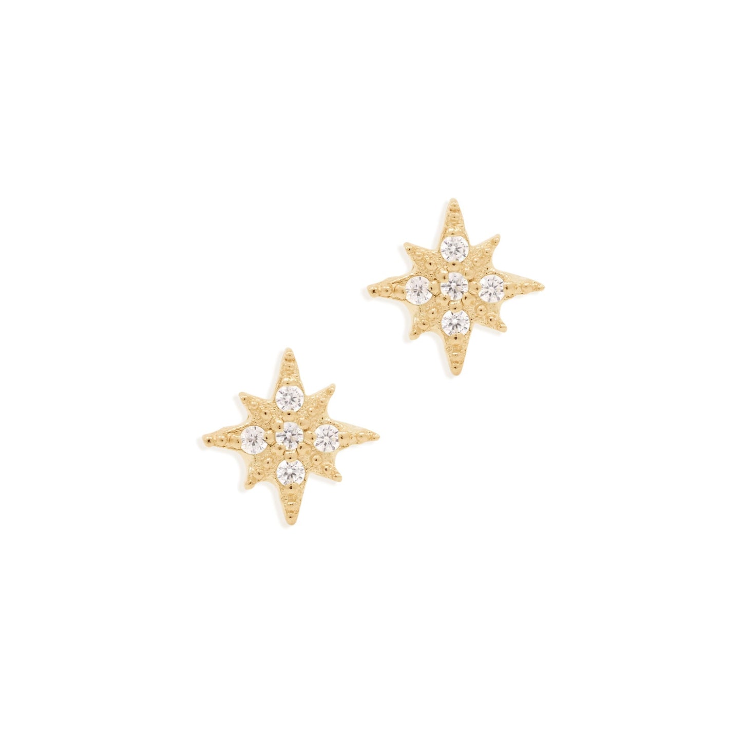 0.05 TCW Round Lab Grown Diamond Starburst Studs 3