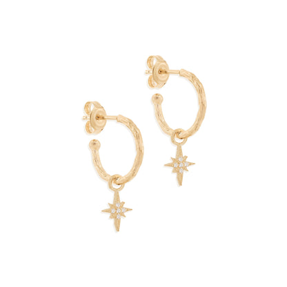 Starlight Hoops with 0.2 TCW Round Lab Grown Diamonds 1