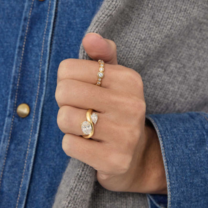 Hidden Halo-1.5 CT Round Lab Grown Diamond Engagement Ring