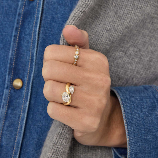 Hidden Halo-1.5 CT Round Lab Grown Diamond Engagement Ring