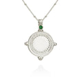 Load image into Gallery viewer, Radiant 0.01 CT Emerald Lab-Grown Diamond Pendant Necklace
