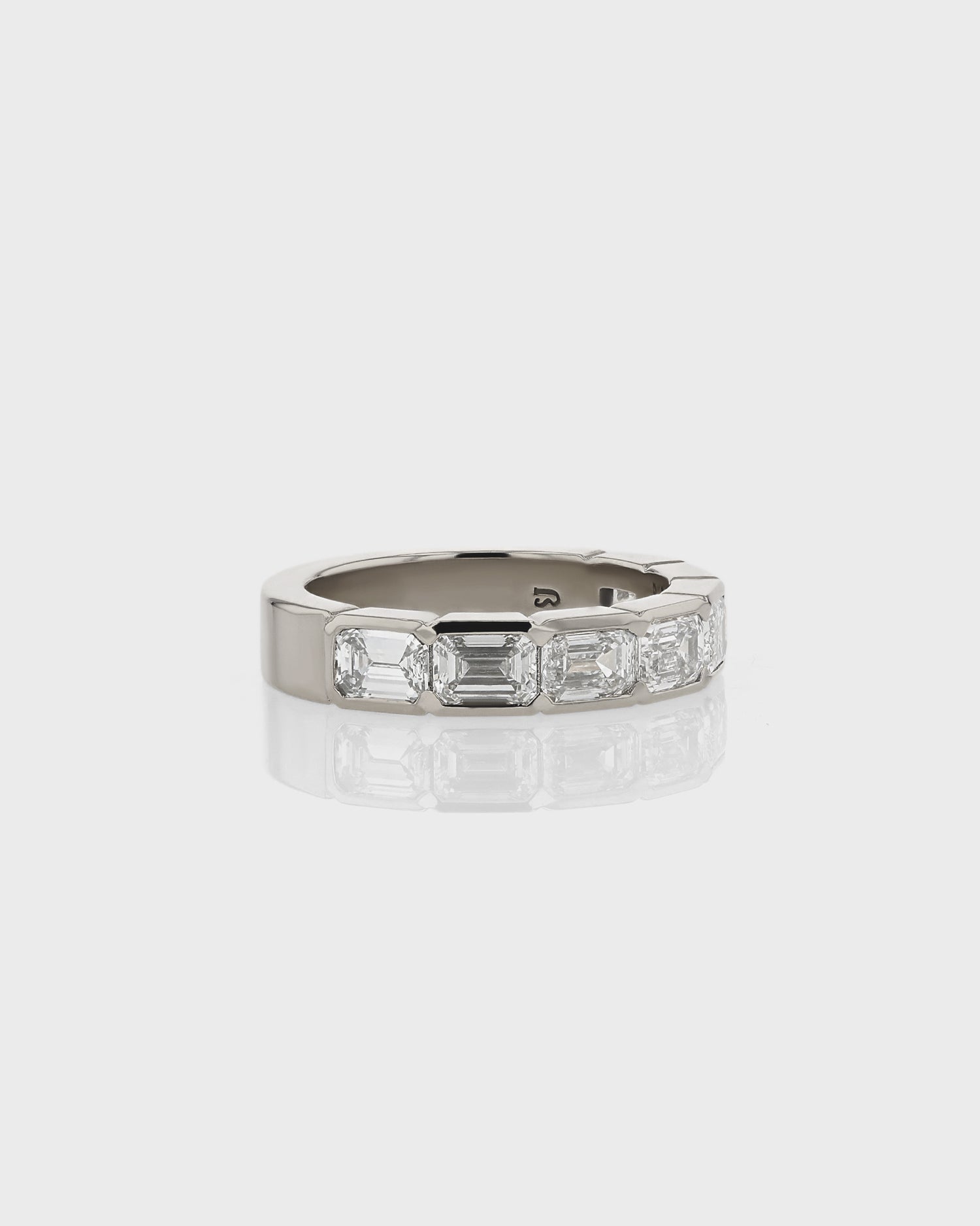 0.50 TCW Emerald Lab Grown Diamond Half Eternity Band Ring 8