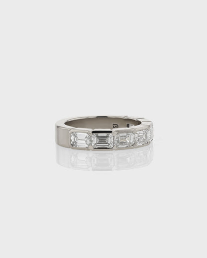 0.50 TCW Emerald Lab Grown Diamond Half Eternity Band Ring 8