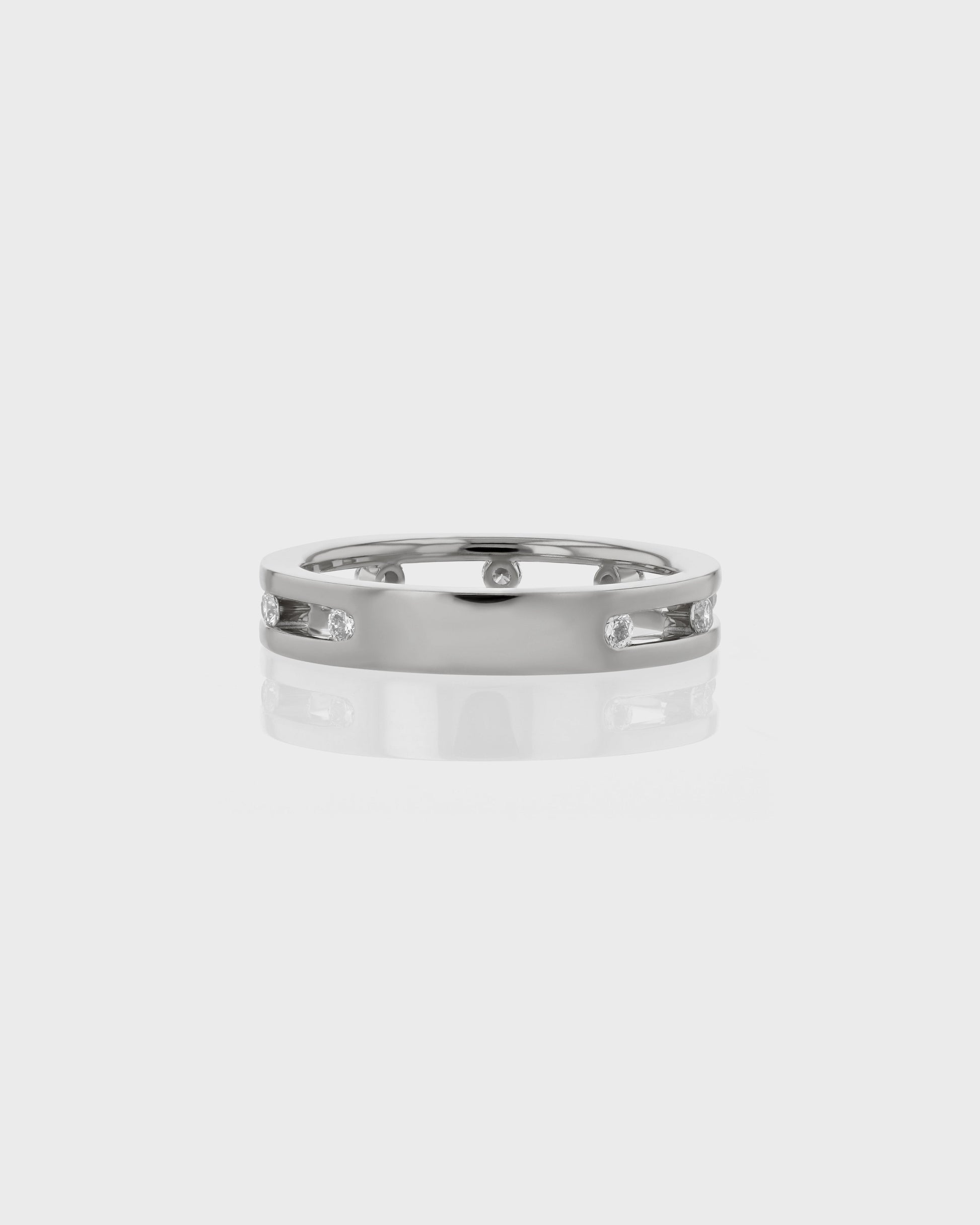 Elegant 0.50 TCW Round Lab Grown Diamond Floating Wedding Band 5