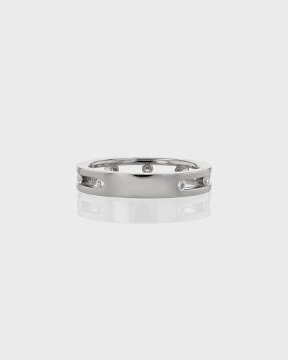 Elegant 0.50 TCW Round Lab Grown Diamond Floating Wedding Band 5