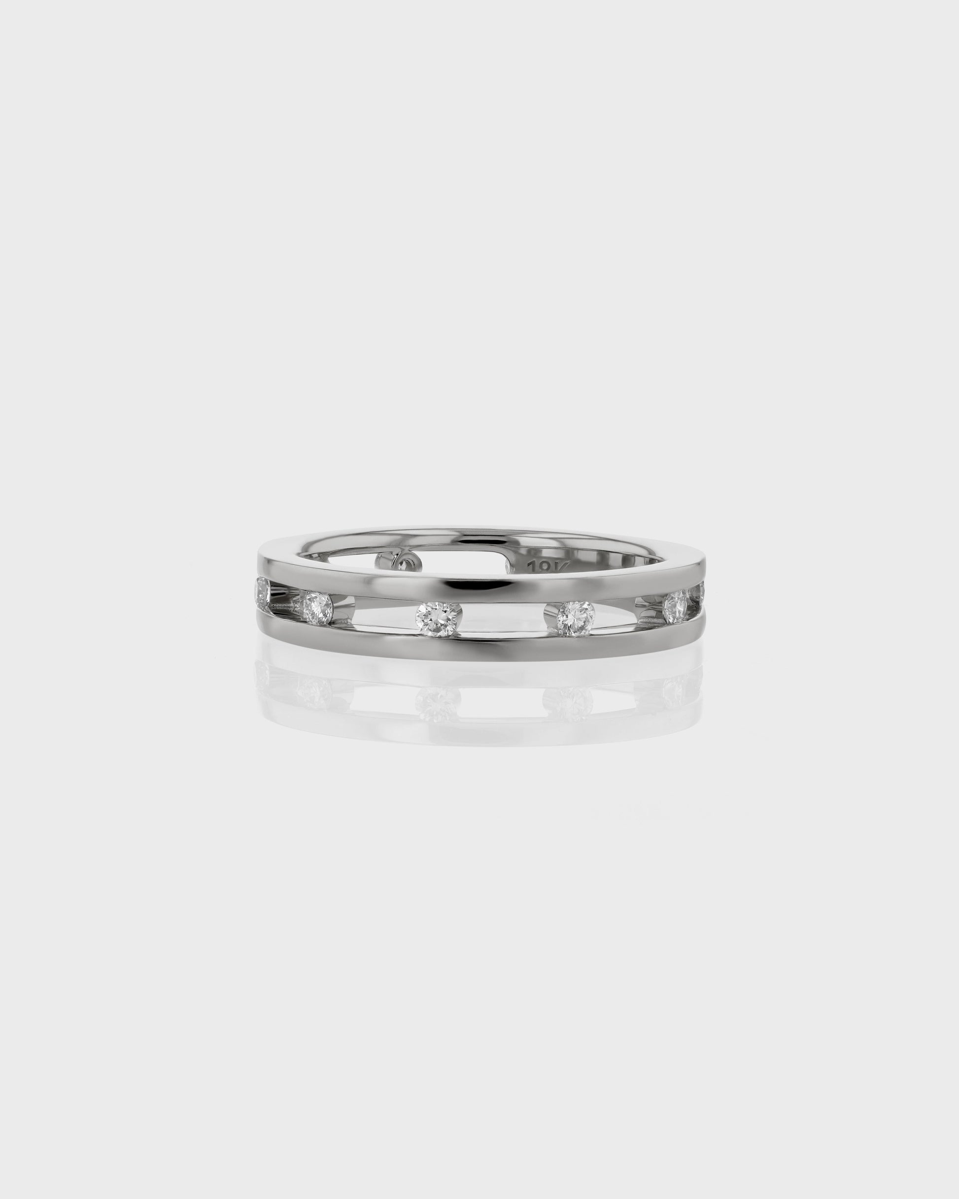 Elegant 0.50 TCW Round Lab Grown Diamond Floating Wedding Band 4