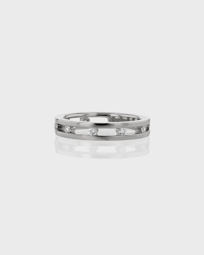 Elegant 0.50 TCW Round Lab Grown Diamond Floating Wedding Band 4