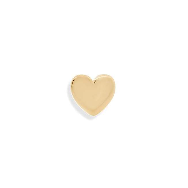 Golden Heart Charm Single Stud Earring