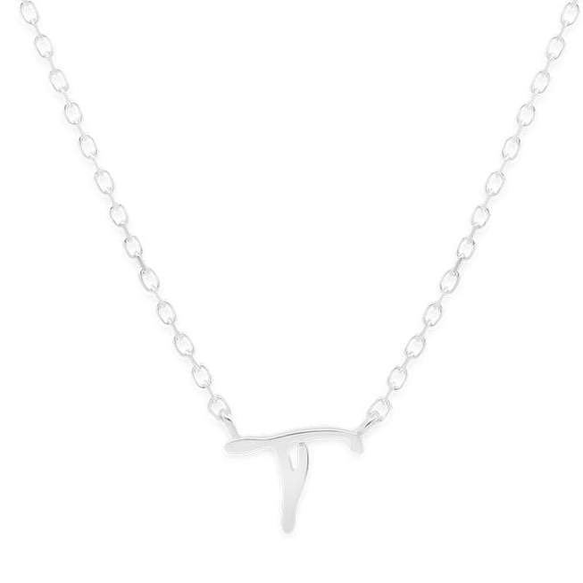 Simple Love Letter Initial Necklace 24