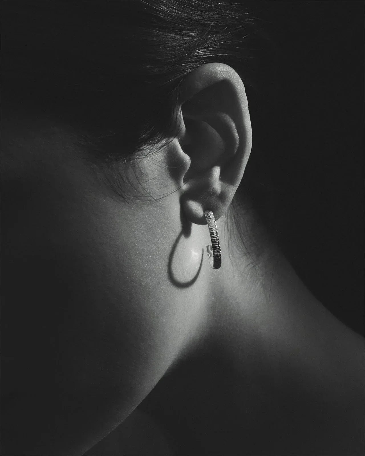 Silver Agave Hoop Earrings 4