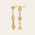 Load image into Gallery viewer, Elegant Heart Chain Gold Drop Earrings
