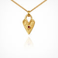 Load image into Gallery viewer, 0.1 CT Red Ruby Heart Gold Pendant Necklace
