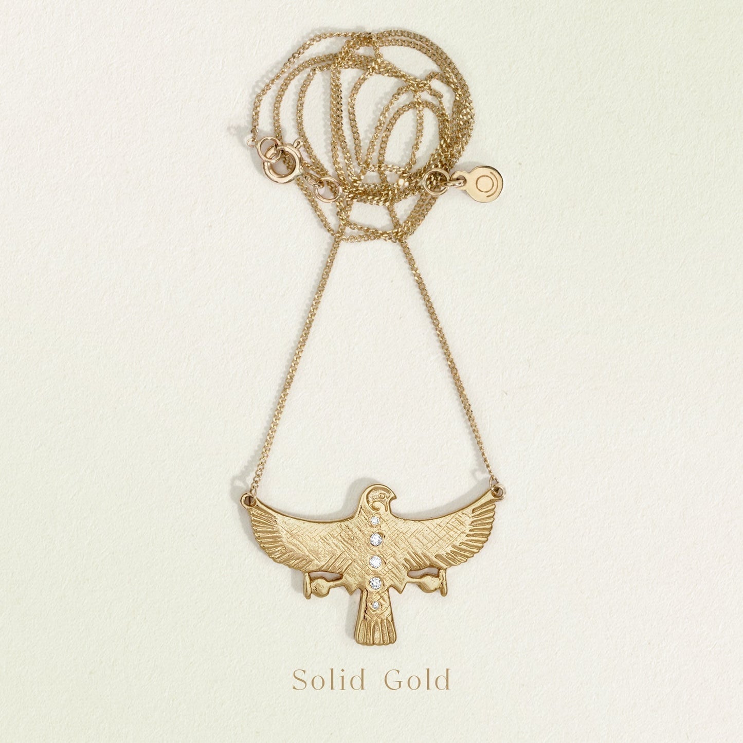 Round Cut Lab-Grown Diamonds Bird Shaped Pendant Necklace 1