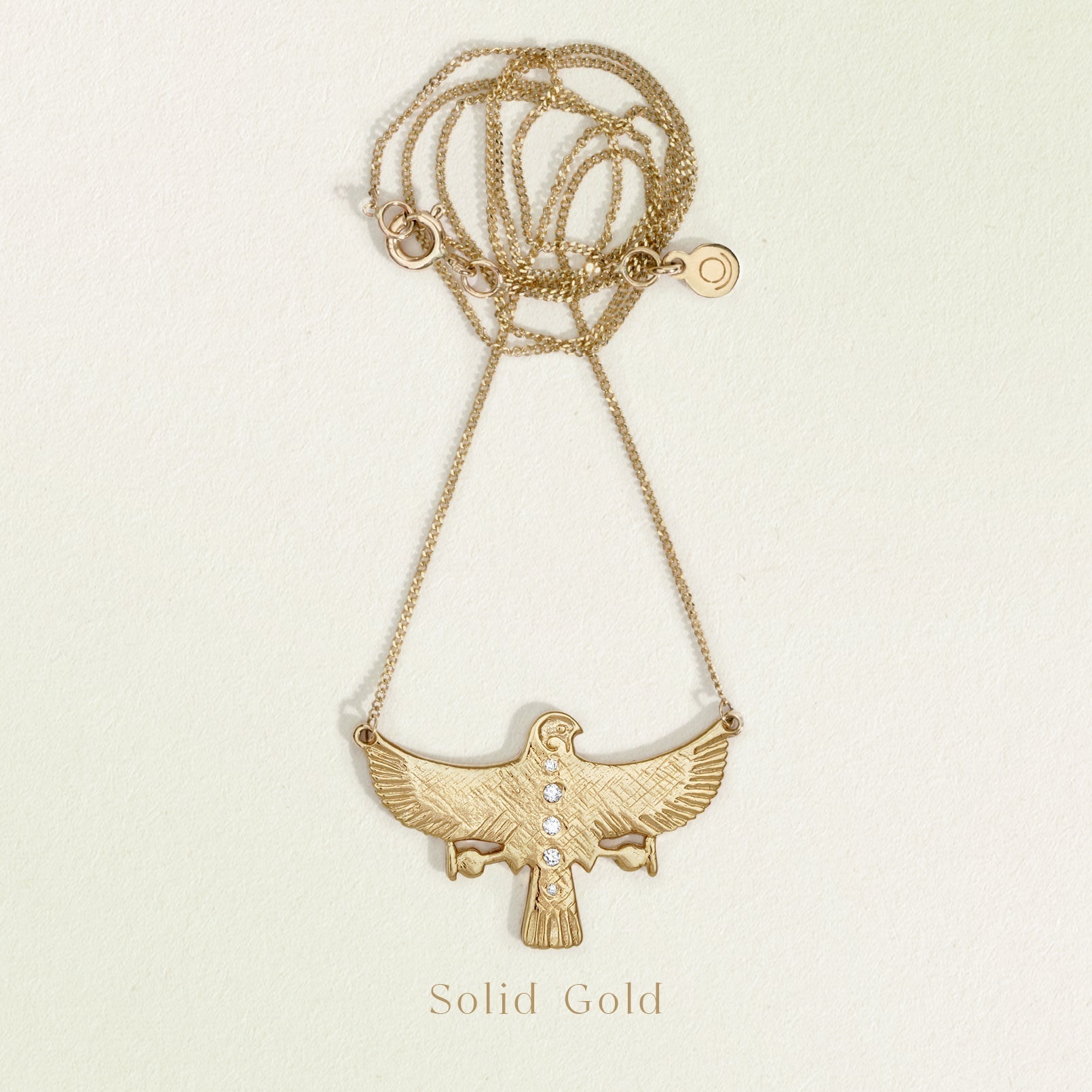 Round Cut Lab-Grown Diamonds Bird Shaped Pendant Necklace 1