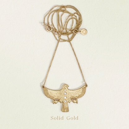 Round Cut Lab-Grown Diamonds Bird Shaped Pendant Necklace 1