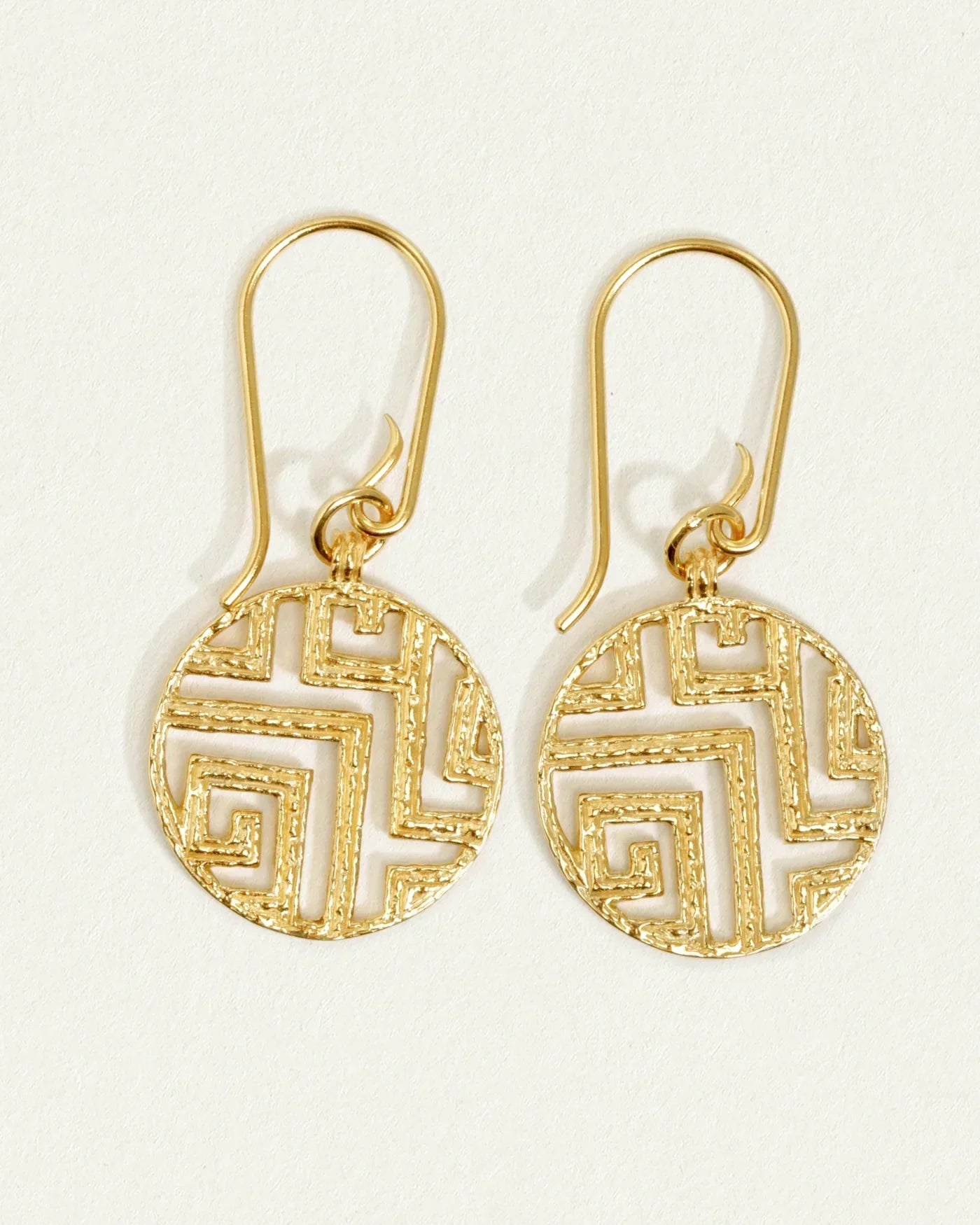 Elegant Geometric Gold Drop Earrings