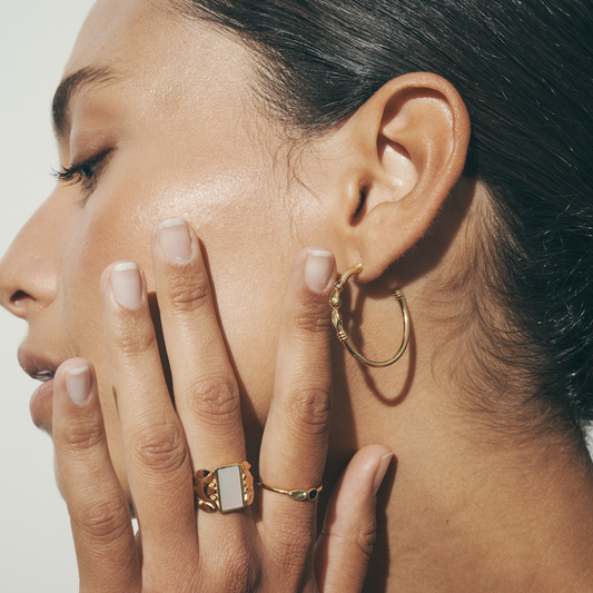 Elegant Pear Shaped Lab Made Diamond Hoops with Topaz Accents