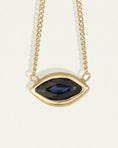 Load image into Gallery viewer, Elegant 1 CT Marquise Cut Sapphire Pendant Necklace in Gold
