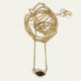 Load image into Gallery viewer, Elegant 1 CT Marquise Cut Sapphire Pendant Necklace in Gold
