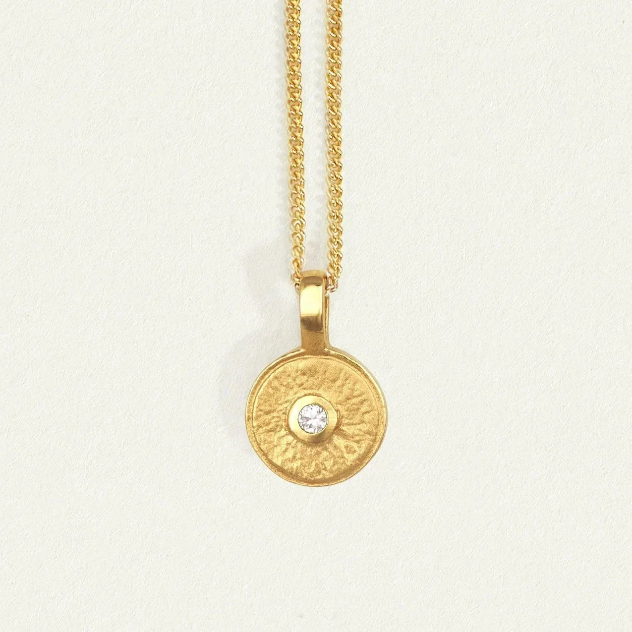 Radiant Sunburst: 0.05 CT Round Lab Grown Diamond Necklace 1