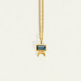 Load image into Gallery viewer, 0.5CT Baguette Blue Topaz Lab Made Diamond Pendant
