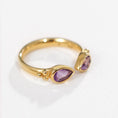 Load image into Gallery viewer, 1 TCW Pear Cut Amethyst Lab Made Diamond Ring
