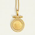 Load image into Gallery viewer, Golden Radiance Round Pendant Necklace
