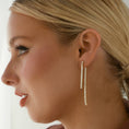 Load image into Gallery viewer, Elegant 0.4 TCW Round Lab-Grown Diamond Tennis Drop Earrings
