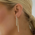 Load image into Gallery viewer, Elegant 0.4 TCW Round Lab-Grown Diamond Tennis Drop Earrings
