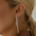 Load image into Gallery viewer, Elegant 0.4 TCW Round Lab-Grown Diamond Tennis Drop Earrings
