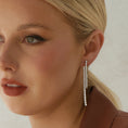 Load image into Gallery viewer, Elegant 0.4 TCW Round Lab-Grown Diamond Tennis Drop Earrings
