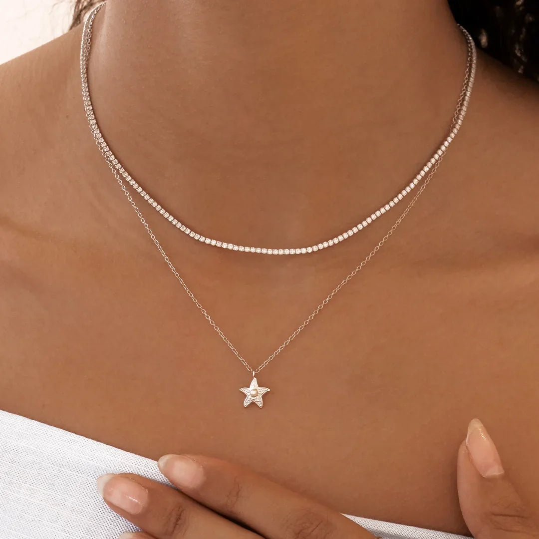 Elegant 2 TCW Round Lab-Grown Diamond Tennis Necklace