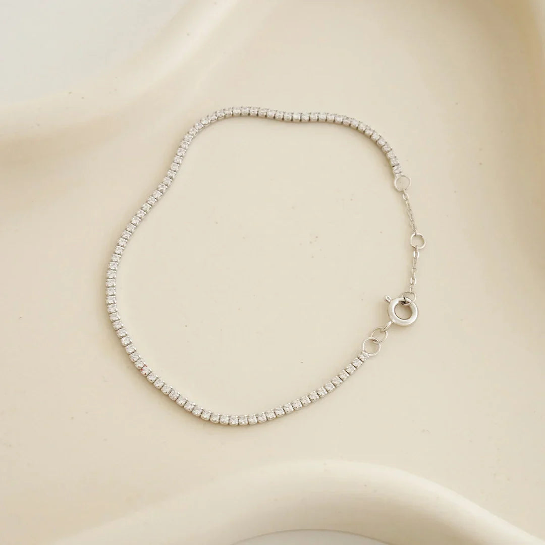 0.6 TCW Round Lab-Grown Diamond Tennis Bracelet