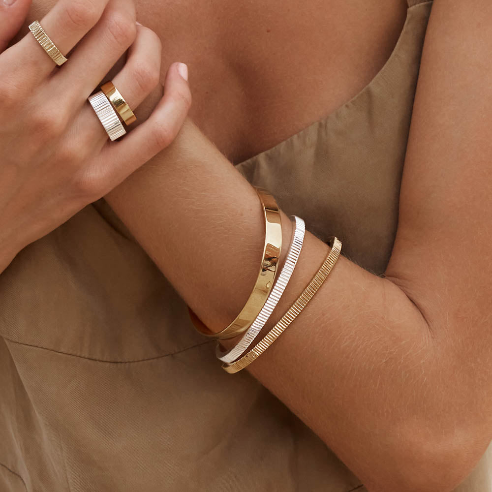 Line Textured Bangle Bracelets 2