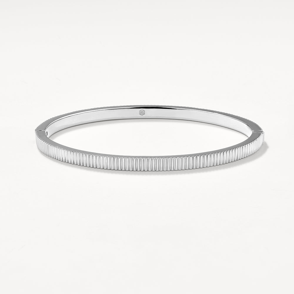 Line Textured Bangle Bracelet