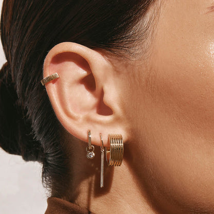 Textured Hoop Earrings 2