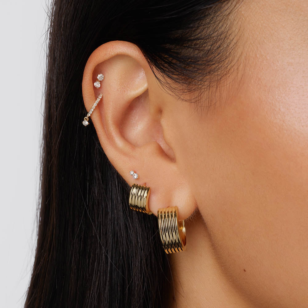 Textured Hoop Earrings